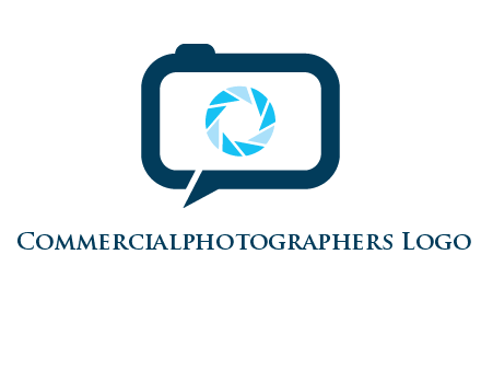 shutter in camera speech bubble