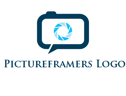 shutter in camera speech bubble