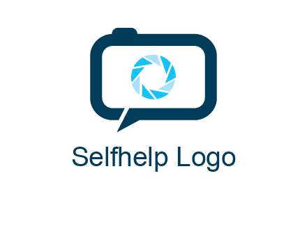 shutter in camera speech bubble
