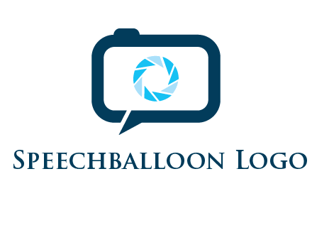 shutter in camera speech bubble