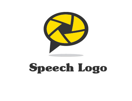lens on speech bubble logo