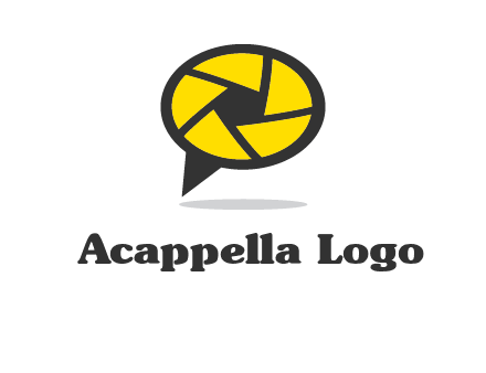 lens on speech bubble logo