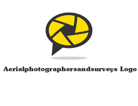lens on speech bubble logo