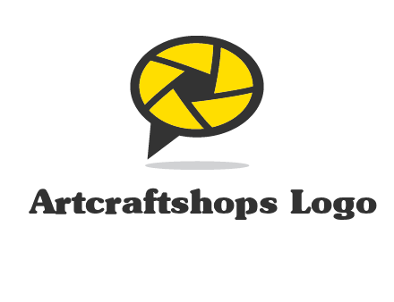 lens on speech bubble logo