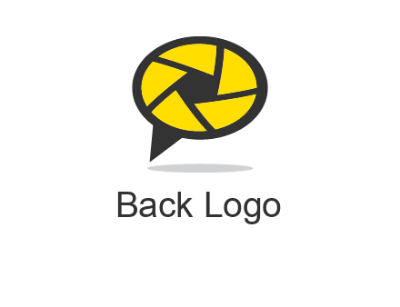 lens on speech bubble logo