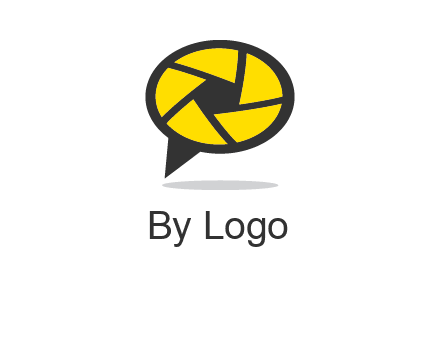 lens on speech bubble logo