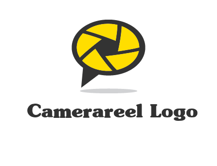 lens on speech bubble logo