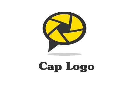 lens on speech bubble logo
