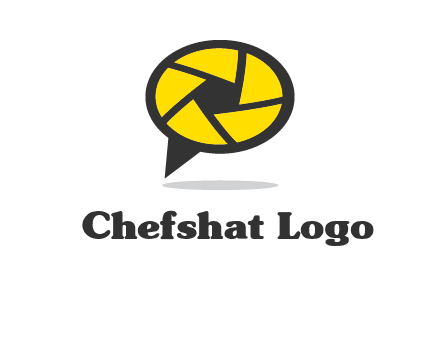 lens on speech bubble logo