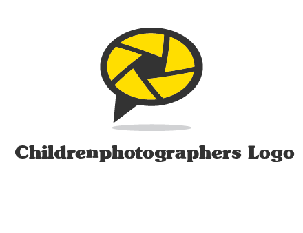lens on speech bubble logo
