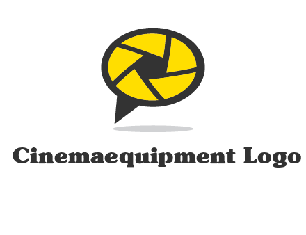 lens on speech bubble logo
