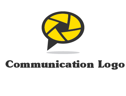 lens on speech bubble logo