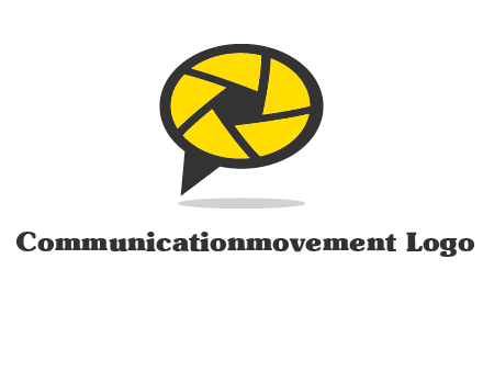 lens on speech bubble logo