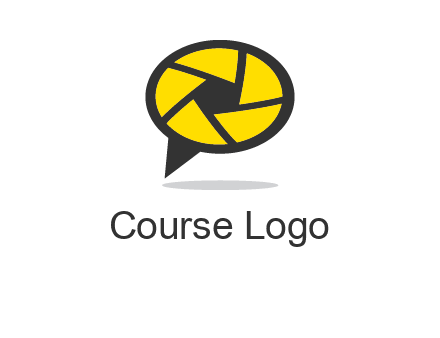 lens on speech bubble logo
