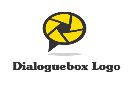lens on speech bubble logo