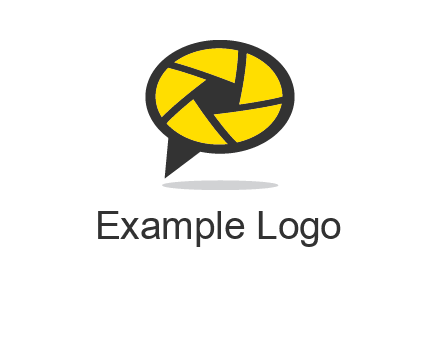 lens on speech bubble logo
