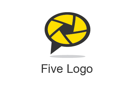 lens on speech bubble logo