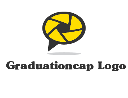 lens on speech bubble logo