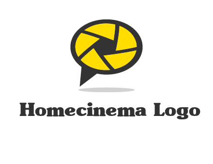 lens on speech bubble logo