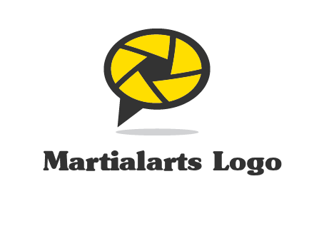 lens on speech bubble logo
