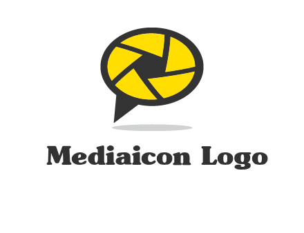 lens on speech bubble logo
