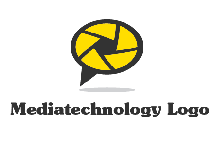 lens on speech bubble logo