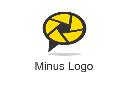lens on speech bubble logo