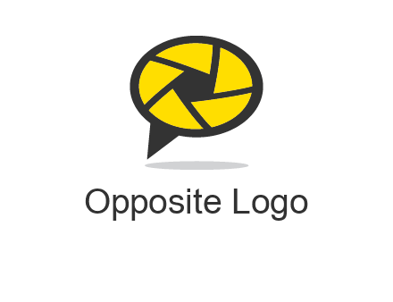 lens on speech bubble logo