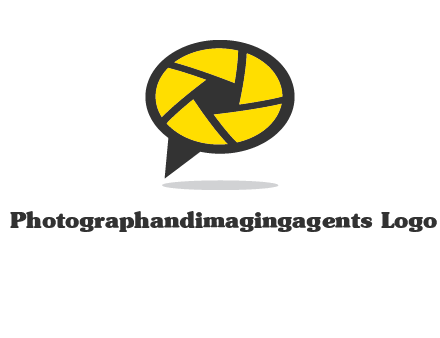 lens on speech bubble logo