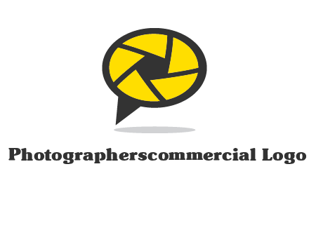 lens on speech bubble logo