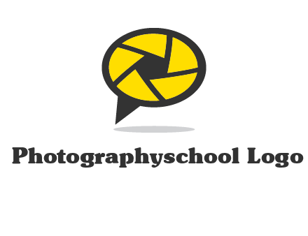 lens on speech bubble logo