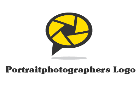 lens on speech bubble logo