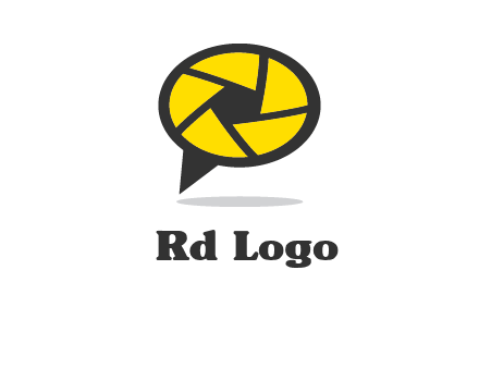 lens on speech bubble logo