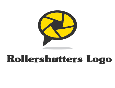 lens on speech bubble logo