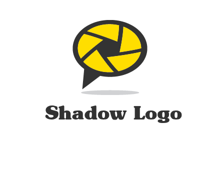 lens on speech bubble logo