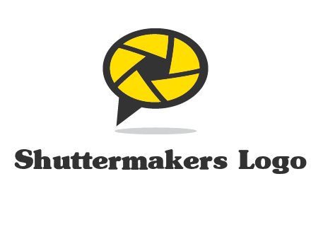 lens on speech bubble logo