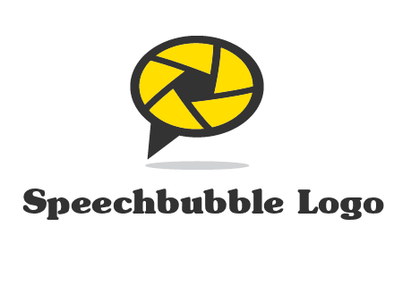 lens on speech bubble logo