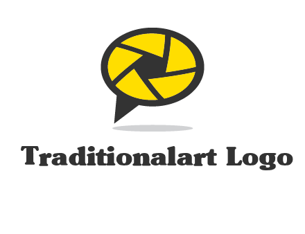 lens on speech bubble logo