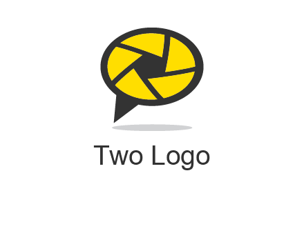 lens on speech bubble logo