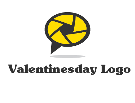 lens on speech bubble logo