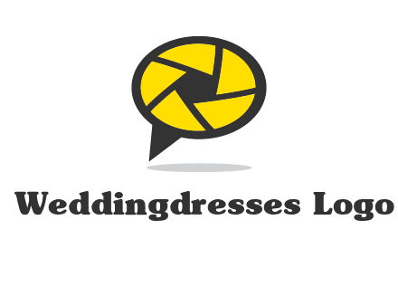lens on speech bubble logo
