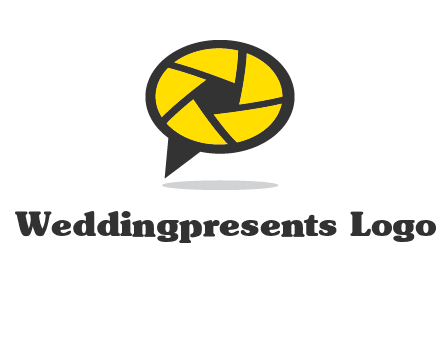 lens on speech bubble logo