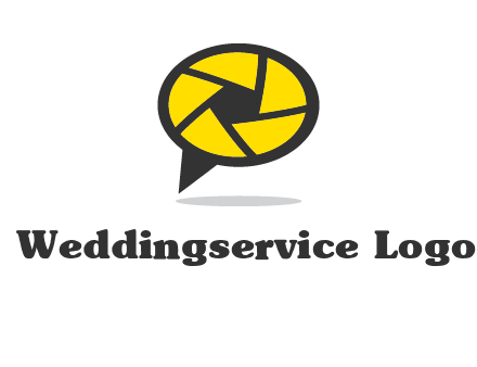 lens on speech bubble logo