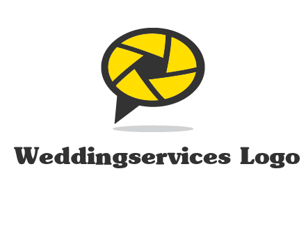 lens on speech bubble logo
