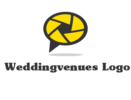 lens on speech bubble logo