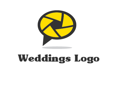 lens on speech bubble logo
