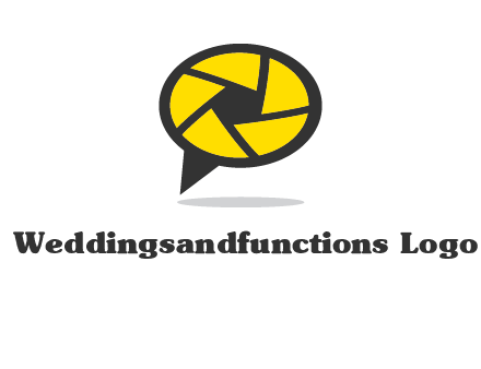 lens on speech bubble logo