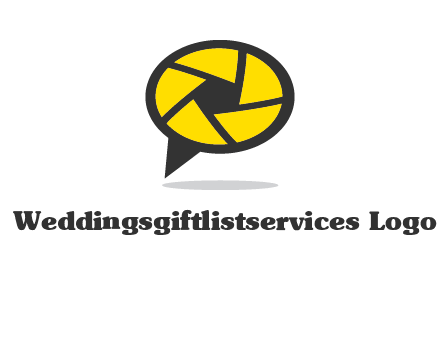 lens on speech bubble logo