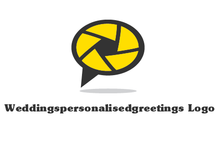 lens on speech bubble logo