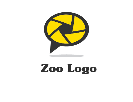 lens on speech bubble logo